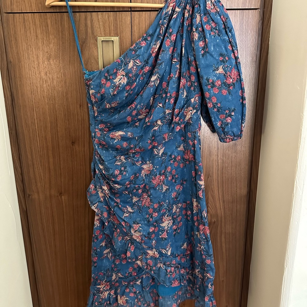 Etoile Isabel Marant Blue Print Mini Dress - Picture 2 of 8
